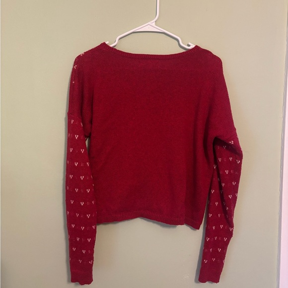 Hollister Red Sweater with Bear Motif - Picture 3 of 3
